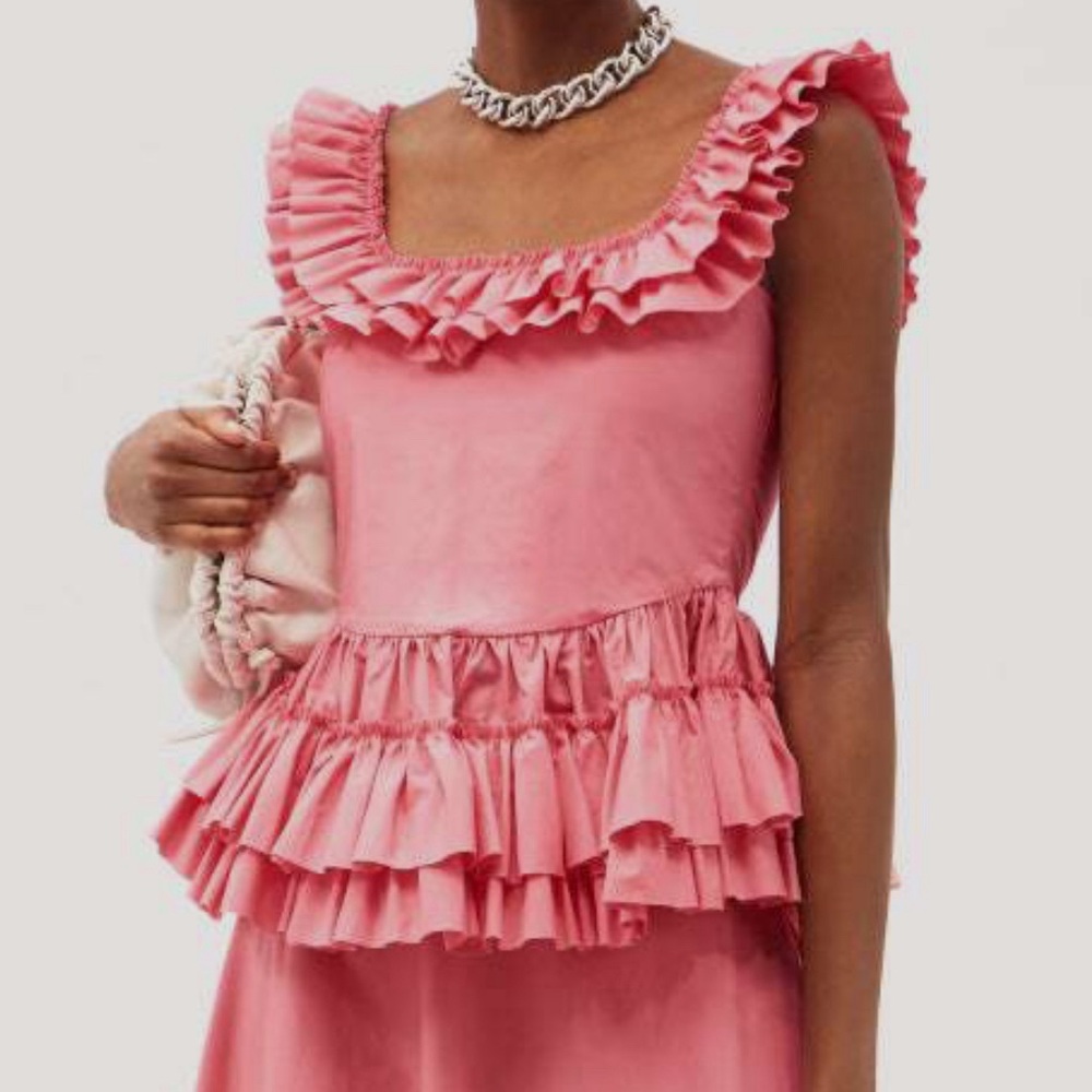 Molly Goddard Pink Ruffle Top